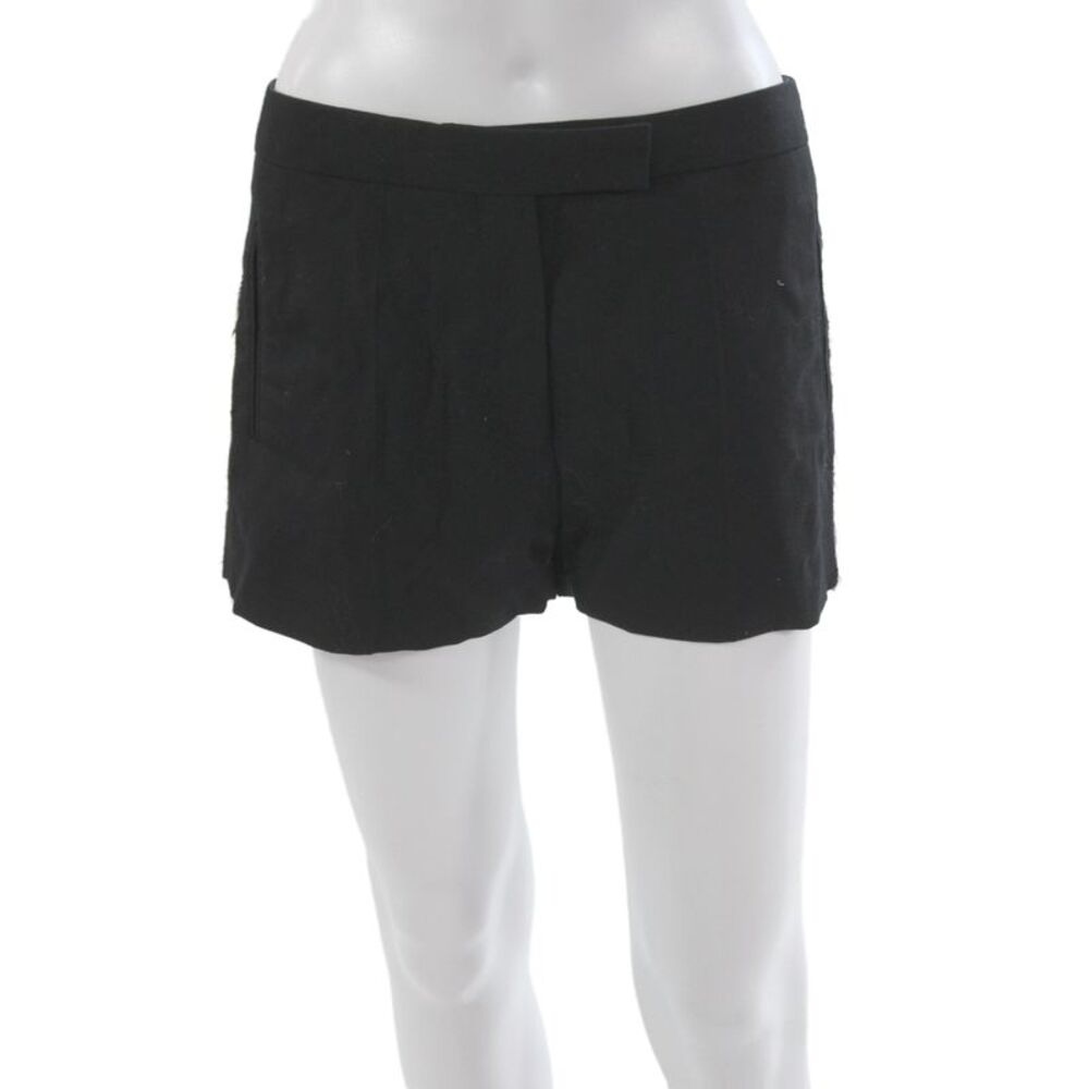 Veronique Branquinho Womens Black Wool Hot Pants Size 38